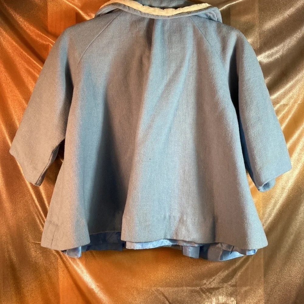 Vintage 50’slight blue Jackie O jacket.  Super rare 18-24m. Feels like wool  150